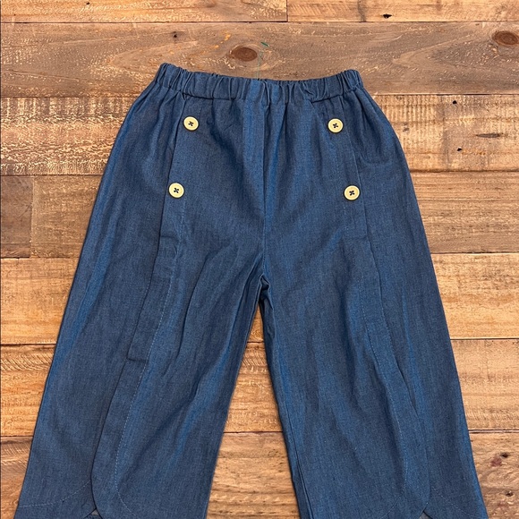 Rachel Zoe Kids' Navy Blue pants with Button Accents - Picture 1 of 4